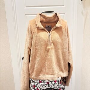 Vintage Hollister Cream Fleece Half-Zip Pullover